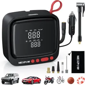 Nexpow Ryh-np19-eu Tire Inflator Portable Air Compressor 150psi 12v Dc Pump With Dual Di