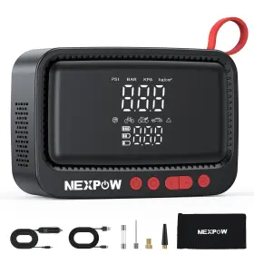 Nexpow Ryh-np19plus-eu Tire Inflator Portable Air Compressor - Pump For Car Tires With 12