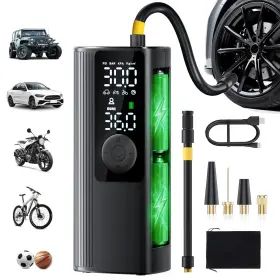 Nikacos 716597041448 Tire Inflator Portable Air Compressor 3x Faster Inflation Cordless Pump
