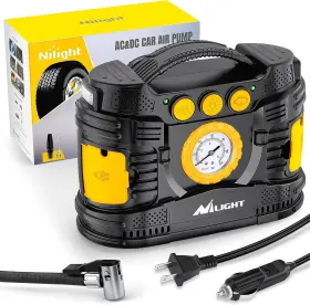 Nilight 50204b Compresor Aire Bomba De Portatil Para Carro Inflador Autos Llantas Bicicleta New