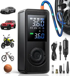 St13 Ningbo Kaijiang Electric Co. Ltd. 445028436432 Tire Inflator Portable Air Compressor - 150 Psi 4x Fast Inflation Rechargeable B