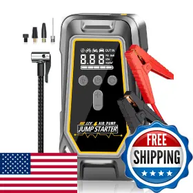 Nobiwa B0fdwsm9y9 Jump Starter With Air Compressor - 3x Faster Inflation 150psi Portable Tire Pum