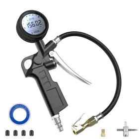 Norshire 768387996018 Digital Tire Pressure Gauge With Inflator Type-c Charging Function Large Lcd