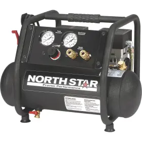 4488752 Northstar Portable Quiet Electric Air Compressor 1 Hp 2-gallon 2.4 Cfm 90