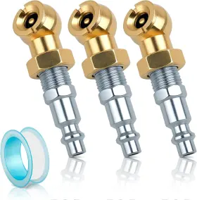 241576-us Notoke 3 Pack Ball Foot Air Chuck 1/4 Inch Fnpt Closed Flow Tire Chucks Inflator Nozzle With A