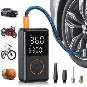 Nuste 762483383260 Tire Inflator Portable Air Compressor - 150psi Electric Bike Pump Auto Sh