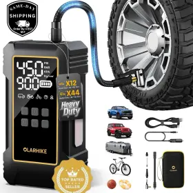 Olarhike 445039149192 Powerful 12000mah Heavy Duty Tire Inflator Portable Air Compressor 7x Faster 1