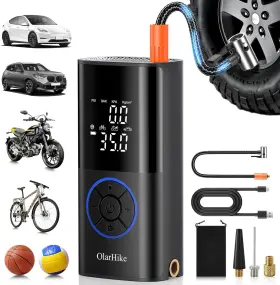 Olarhike 711181062274 Tire Inflator Portable Air Compressor 5200mah Battery-powered 160psi