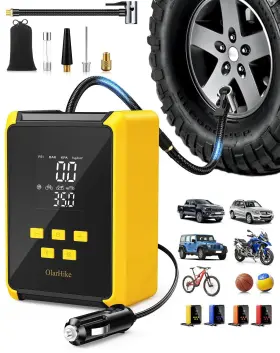 Olarhike 810080922761 Electric Tire Inflator Portable Air Compressor- Integrated Storage 1