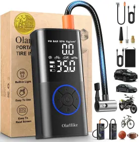 160ps Olarhike 810080924376 Tire Inflator Portable Air Compressor Smart Dual Hose System