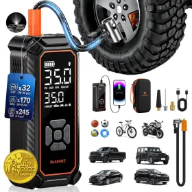 Olarhike 810080924765 Cordless Tire Inflator Portable Air Compressor 3x Fast Inflation 12