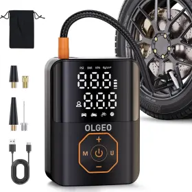 Olgeo 744759829696 Tire Inflator Portable Air Compressor 160psi For Car 4x Faster A