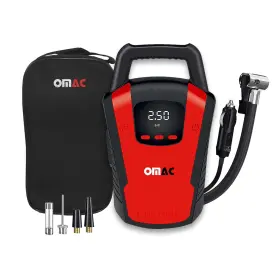 Omac 079902229871 12v Car Tire Inflator Portable Air Compressor 150psi With Digital Gauge And Led