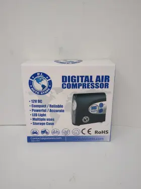 P.i. Auto Store 784672796934 Pi Air Compressor - Portable 12v Digital Tire Inflator With Pressure Gauge