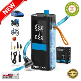Ap9130 Paulinn Tire Inflator Portable Air Compressor 150 Psi 15000mah Cordless Pump