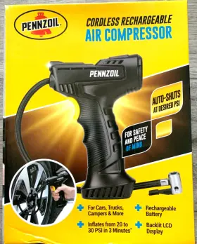 Pennzoil 754814046814 Cordless Rechargeable Air Compressor - New In Box