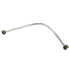 Peroup 632702967659 42cm Length Aluminum Air Compressor Exhaust Tube Tubing Silver
