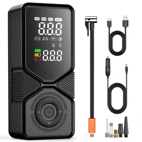 Pevalon 977254905235 Tire Inflator Portable Air Compressor - 150psi Cordless Pump For Car