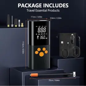 Ly-666 Poiytl 180 Psi Portable Air Compressor Tire Inflator Car Moto Bike Tires Ball Pump