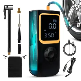 Polygon Works 761371092857 Portable Air Compressor Tire Inflator Pressure Guage Charger Ball