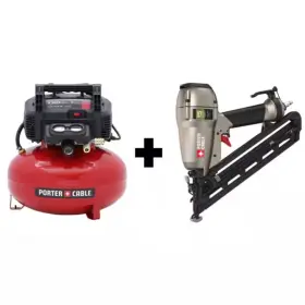Porter-cable 705353842641 6 Gal. 150 Psi Portable Electric Air Compressor And 15-gauge Pneumatic 2-1/2 Inch
