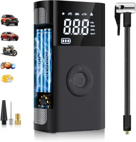 Powertiger 744759998163 Tire Inflator Portable Air Compressor 150psi Pump 5 Modes Powertiger 744759998163 Tire Inflator Portable Air Compressor 150psi Pump 5 Modes