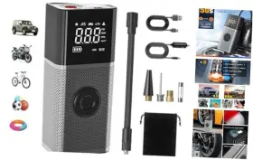 T2200-1s Powertiger Tire Inflator Portable Air Compressor 5x Faster Pump For Car Tires With