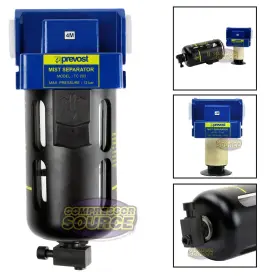 Tc203 Prevost Compressed Air Inline Oilesser Oil Coalescing Separator Filter 1/2 Inch Fnpt