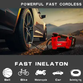 Production 445045549573 Tire Inflator For Milwaukee M18 Battery Portable Air Compressor Car Bicycle