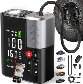 Proxxi 313029066033 Portable Tire Inflator With App 160psi 10400mah Battery Fast Charging