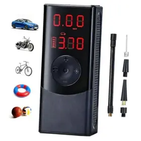 Pufforo Qb00 Tire Inflator Portable Air Compressor With Led Light And Digital Standard