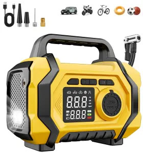 Puflat Atj-201 Tire Inflator Portable Air Compressor 6x Fast 150psi Pump For Car Tires