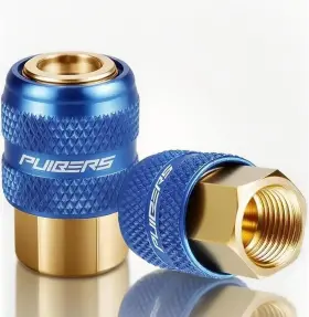 Pb-a61-ng Puibers 2pcs Locking Air Chuck 1/4 Inch Fnpt Brass Closed Flow Tire Quick Connect Tir