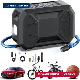 Pumptiva 765267521773 Tire Inflator Portable Air Compressor 3x Faster For Car