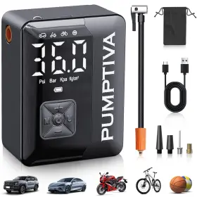 P011 Pumptiva Tire Inflator Portable Air Compressor 150 Psi Electric Bike Pump Au
