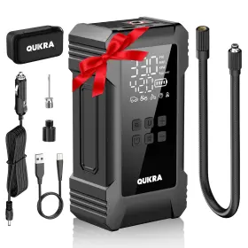 Quikra Nw08 Tire Inflator Portable Air Compressor For Heavy-duty Vehicle Dual Cyl Inch
