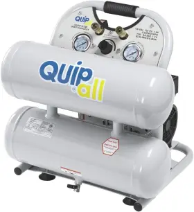 4-1-siltwn-al Quipall Ultra Quiet 1 Hp 4.6 Gal. Twin Stack Air Compressor