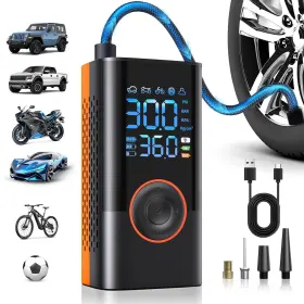 Wy-zll-ac007-06 Qyqboon Tire Inflator Portable Air Compressor Cordless Mini Pump With Digital Pre