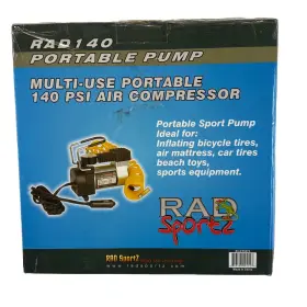 83-dt5272 Radsportz Rad Sportz 12 Volt Electric Tire Air Pump With Gauge For Bike Or Auto Rafts