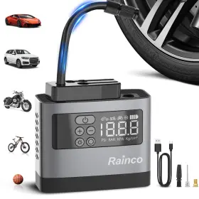 Gti50 Rainco Tire Inflator Portable Air Compressor - Pump For Car Tires 150psi Electri