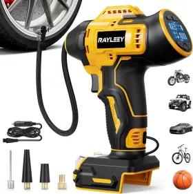 Ray-dw001 Rayleey Tire Inflator Cordless For Dewalt Max 20v Battery Tool Only 160psi Portable A