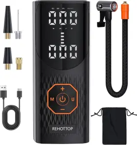 Rehottop 313027365398 Tire Inflator Portable Air Compressor 160psi Cordless Pump For Car Tires 5