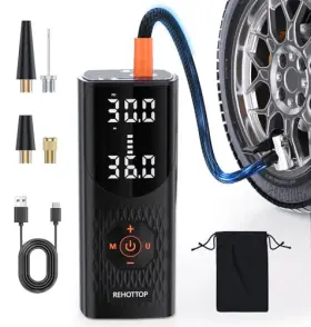 Rehottop 710638880133 Tire Inflator Portable Air Compressor 160psi Q7 - Scratch And Dent