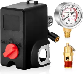 Hat-relaxweex-0494 Relaxweex Air Compressor Pressure Switch 26 Amps 120/240 Volts 120-155 Psi With 0-200