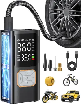 Rgjnq 445005585542 Tire Inflator Portable Air Compressor 150psi Pump For Car Tires Cordless A