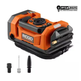 Ridgid 445050720752 18v Dual Function Cordless Inflator Tool Only With Valve Adaptor Needl