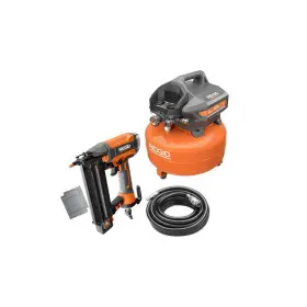 R69601fkn Ridgid 6 Gal. Electric Pancake Air Compressor And 18-gauge 2-1/8 Inch Brad Nailer
