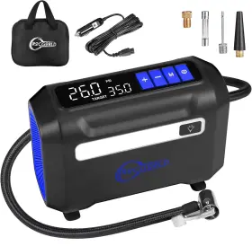 Rocgorld 313055480421 R8 Tire Inflator Portable Air Compressor Dc 12v With La