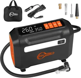 Rocgorld 445033419444 R8 Tire Inflator Portable Air Compressor Dc 12v For Car With Lar
