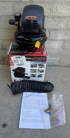 Cat944-4 Rockford 1 Gallon Air Compressor 1/4 Hp Max Psi 100 Used